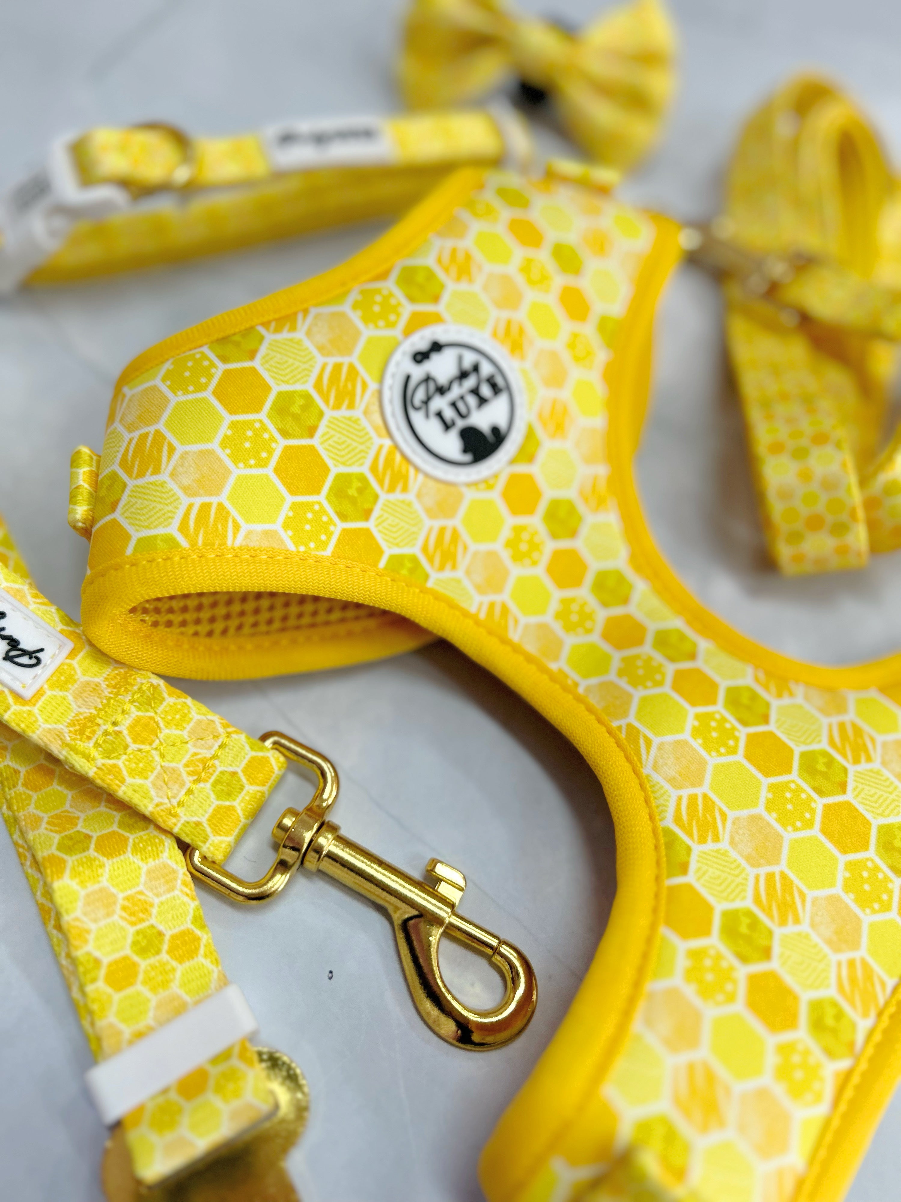 Perky Luxe - Harness - Yellow Honeycomb
