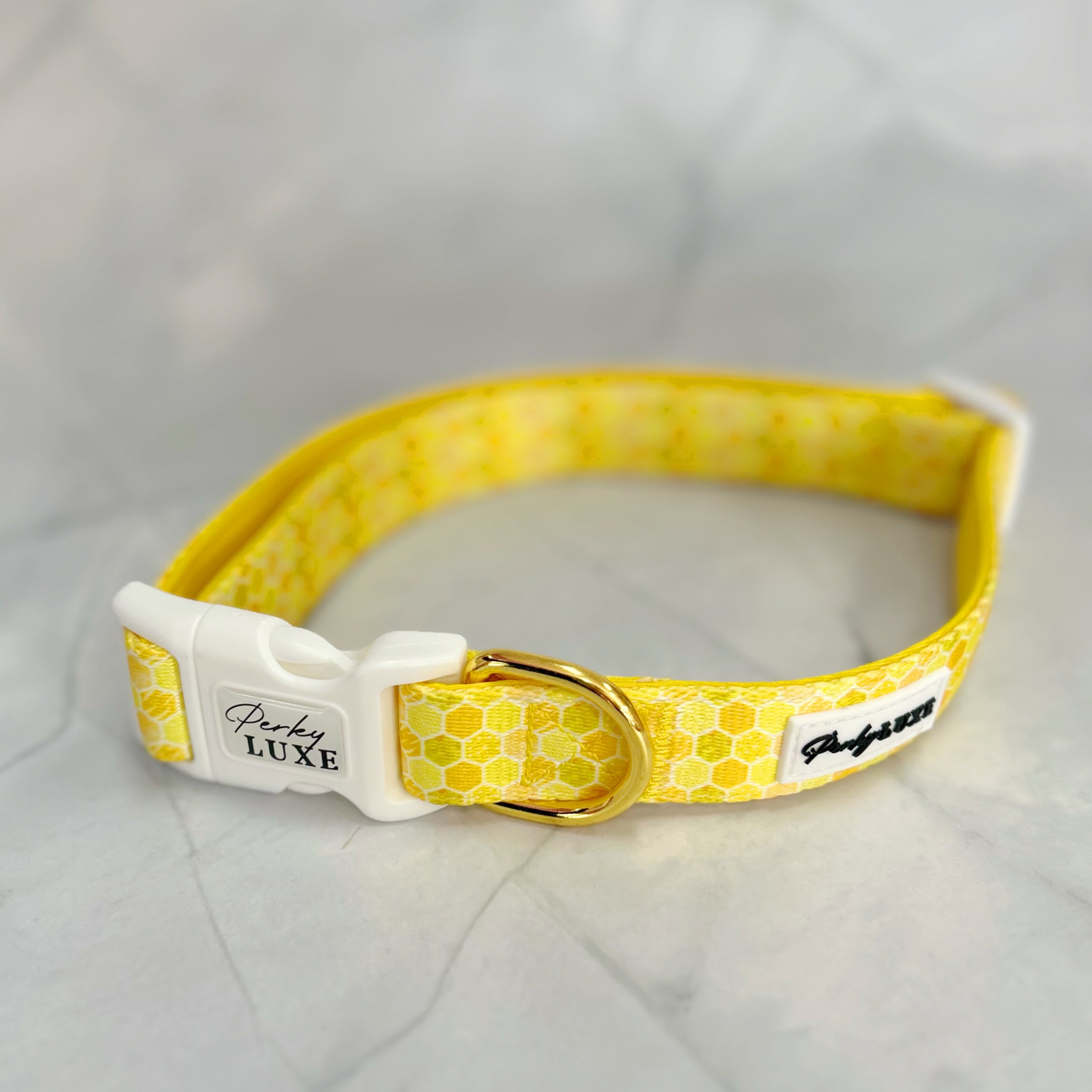 Perky Luxe - Collar - Yellow Honeycomb