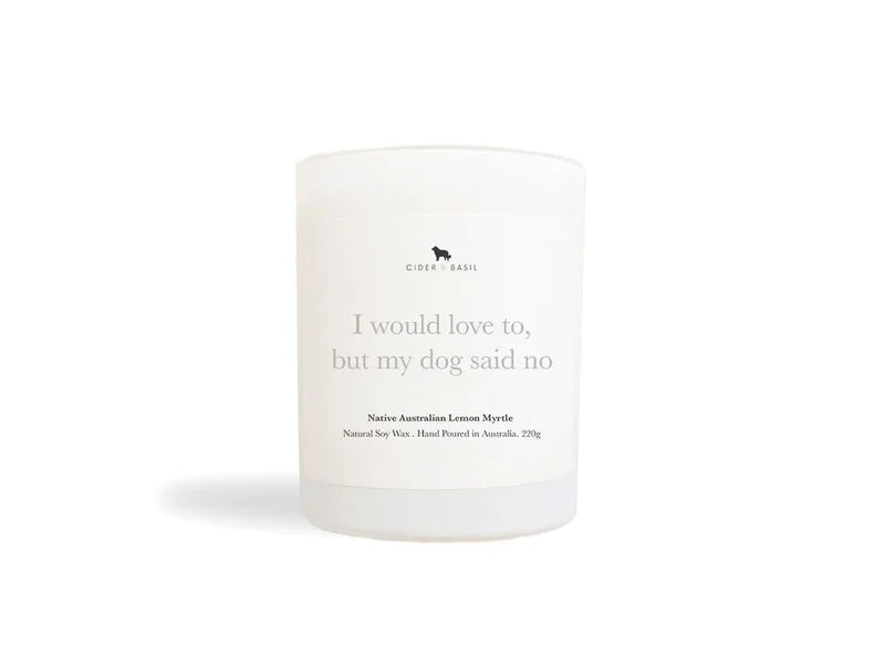 Soy Candle DogFriendly Native Australian Lemon Myrtle Flinders Pet